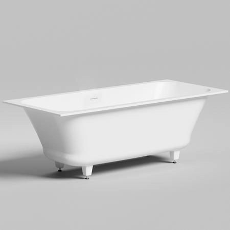 Salini ORLANDA AXIS KIT Встраиваемая ванна на ножках 1700х750х600мм, "Up&Down",белый, сифон, интегрированный слив-перел мат-л: S-Stone,  белый матовый