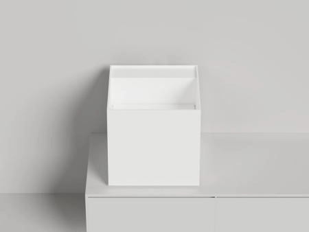 Раковина Salini ARMONIA SQUARE TOP 03 S-Sense глянцевая 45x45 130513TG накладная без отв.смесителя
