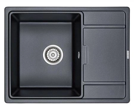 Мойка для кухни Paulmark WEIMAR, PM216550-BLM, черный металлик, 650х500 мм