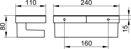 Полка для душа KEUCO MOLL 12758010000 хром/белый