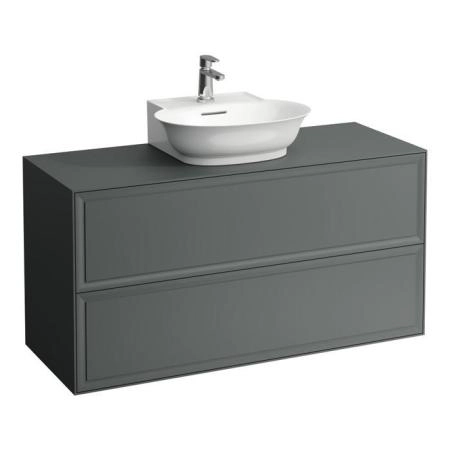 Laufen New Classic Тумба с раковиной, 117.5x45.5x60см, 2 ящика, подвесная, цвет: серый