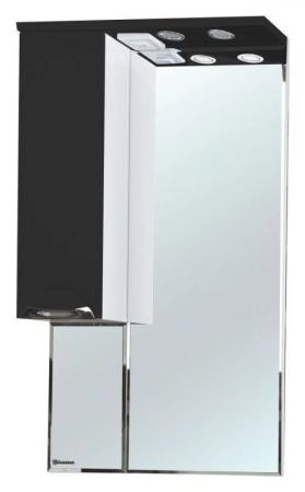 Зеркало-шкаф Bellezza Альфа 55 L с подсветкой черный
