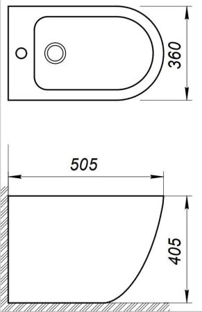 Биде напольное Belbagno SFERA-R BB2141B