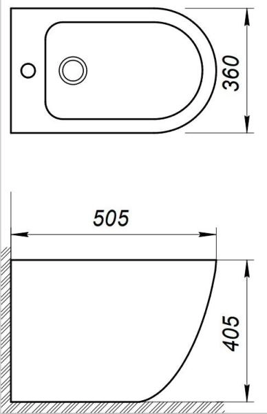 Биде напольное Belbagno SFERA-R BB2141B