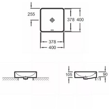 Раковина Jacob Delafon VOX EVG102-HW1 40 см на столешницу