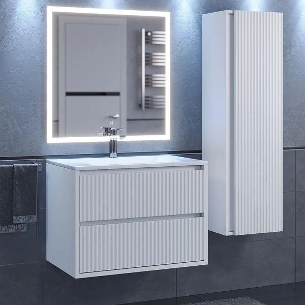 Тумба под раковину  Uperwood Next Premium подвесная, 70 см, белая, 2 ящика