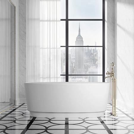 Devon Dove Ванна ИЗ WHITE TEC PLUS 170.5х64.7х84.6 см, цвет: белый,  в компл донный клапан с крышкой из WHITE TECи сифон EACC571, (цоколь белый)