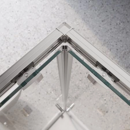 Душевой уголок BelBagno LUCE 130x100 прозрачное стекло 6 мм профиль хром LUCE-AH-21-130/100-C-Cr