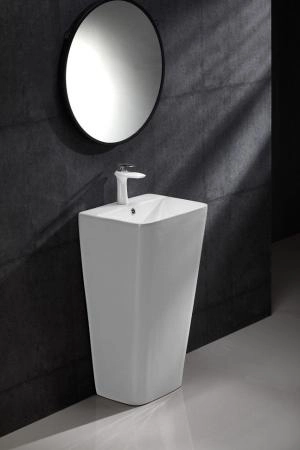 Раковина Ceramalux G-302 напольная моноблок 44x38 см