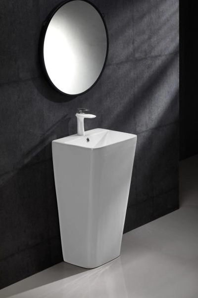 Раковина Ceramalux G-302 напольная моноблок 44x38 см