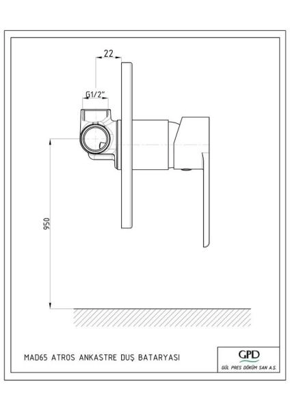 Смеситель для душа (биде) GPD ATROS MAD65 хром