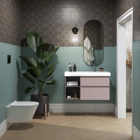 Раковина Kerama Marazzi CUBO КУБО CU.wb.90Rh правая подвесная\мебельная 90, белая глянцевая
