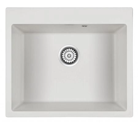 Мойка для кухни Paulmark KANTE, PM106052-WH, белый, 600х520 мм