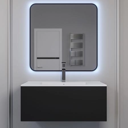 Тумба под раковину для ванной Uperwood Parma Premium подвесная 85 см, черная