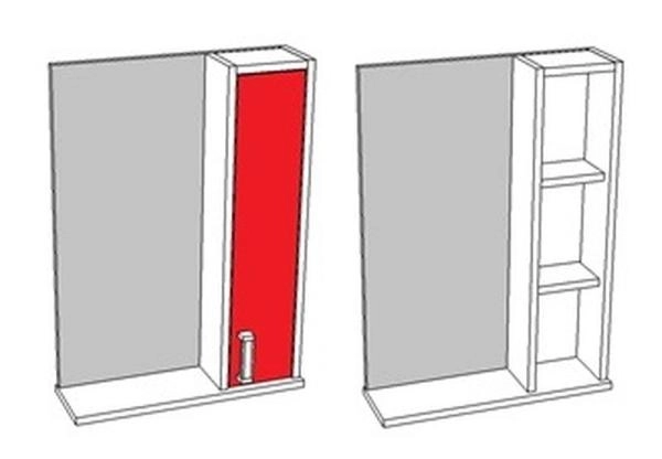 Зеркало-шкаф Corozo Колор 50 белое