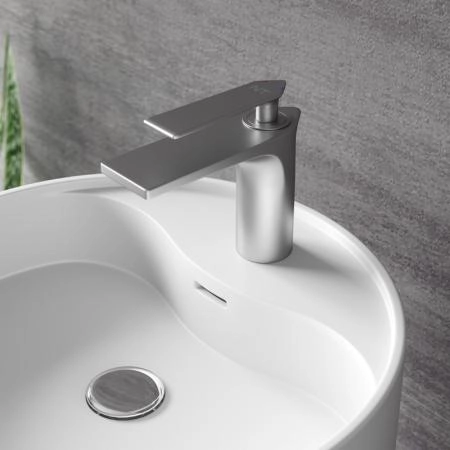 Смеситель NT BAGNO NT1701N BRINO для раковины никель матовый