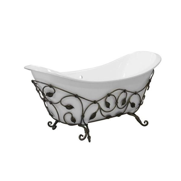 Кованая подставка для ванны Эстет Скарлет В (патина)