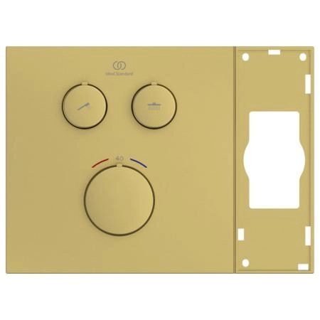 Ideal Standard Ceratherm Navigo Solos Смеситель для душа, встраиваемый, термостатический, цвет: PVD Brushed Gold (Шлифованное Золото)