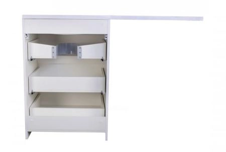 Тумба напольная Style Line Даллас 120 (3 ящ.) Люкс белая, PLUS