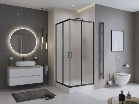Душевой уголок BelBagno UNO-195 80x80 прозрачное стекло 5 мм профиль хром UNO-195-A-2-80-C-Cr