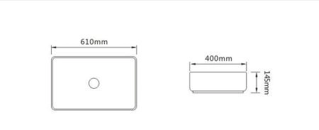 Раковина SantiLine SL-1090 керамическая, накладная