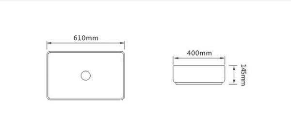 Раковина SantiLine SL-1090 керамическая, накладная