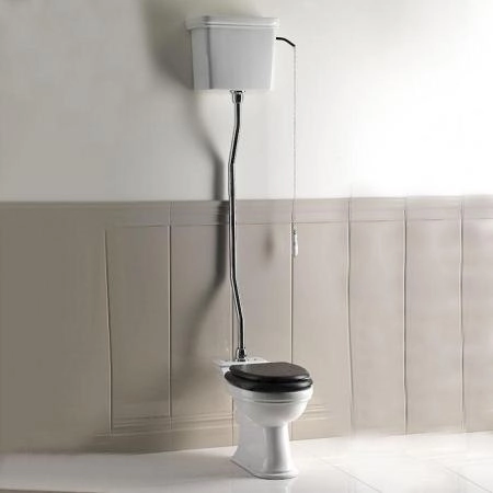 Devon&Devon Rose Унитаз 66x35.5см, с высокой трубой цвет хром