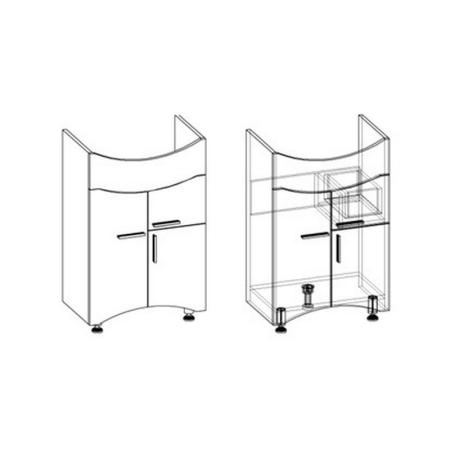 Тумба под раковину Corozo Креста Z1 55 NEW