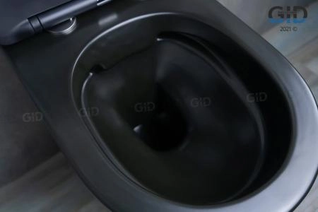 Унитаз Gid Bm2198 49 см подвесной безободковый микролифт черный матовый