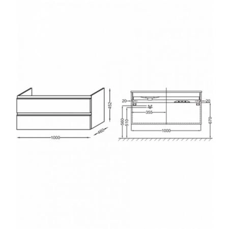 Тумба под раковину Jacob Delafon VOX EB2026-RA-E16 100 см цвет ореховое дерево