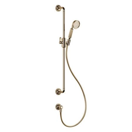 Gessi Venti20 Штанга для душа 80см., с ручным душем, шлангом 150см. и подводом воды, цвет: Warm Bronze PVD