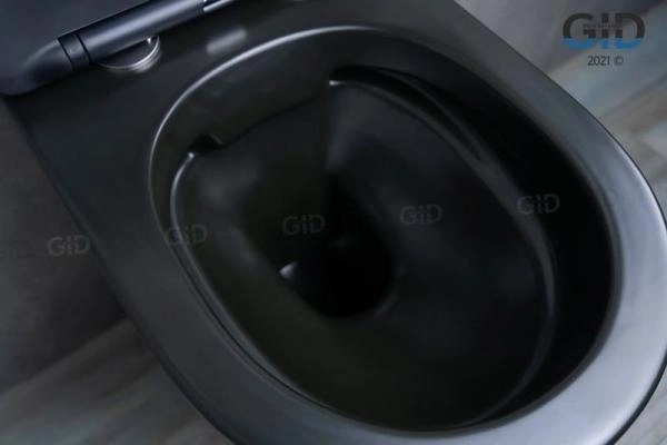 Унитаз Gid Bm2198 49 см подвесной безободковый микролифт черный матовый