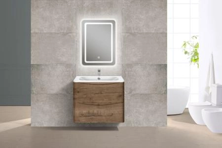 Тумба под раковину Vincea Paola 600 подвесная, 2 выкатных ящика soft close, Beton