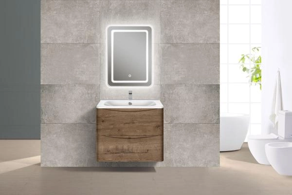 Тумба под раковину Vincea Paola 600 подвесная, 2 выкатных ящика soft close, Beton