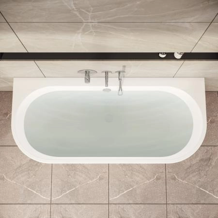 Ванна VitrA Geo 65420006000 180 x 80,5 см отдельностоящая акриловая прямоугольная белая