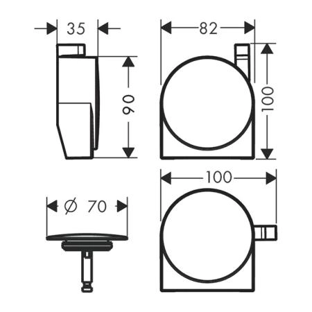 Hansgrohe Exafill S Внешняя часть, цвет: хром