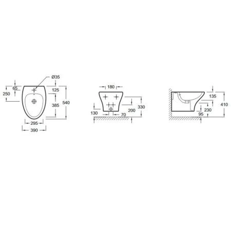 Биде Jacob Delafon NOUVELLE VAGUE EMD0002-00 подвесное