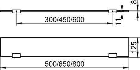 Полочка для душа KEUCO MOLL 12710015500 кристаллин 500 мм