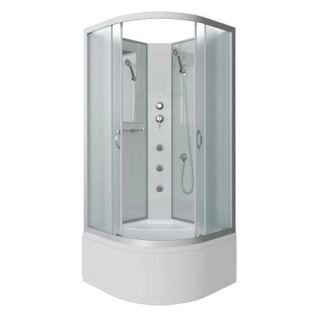 Душевая кабина Niagara NG-2308-14BKG 900х900х2000 высокий поддон 40см стекло матовое