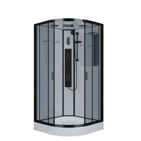 Душевая кабина Niagara Premium NG-6901-01G BLACK (900х900х2100) низкий поддон (16 см), стекло ТОНИРОВАННОЕ