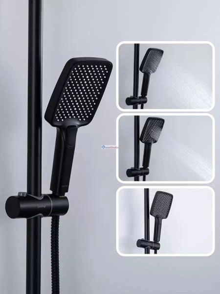 Душевая система Gappo G2418-26 с изливом черный матовый