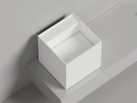 Раковина Salini ARMONIA SQUARE TOP 03 S-Sense глянцевая 45x45 130513TG накладная без отв.смесителя