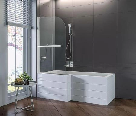 Шторка для ванны GOOD DOOR SCREEN H-HT-80-C-CH 5 мм 80 прозрачное