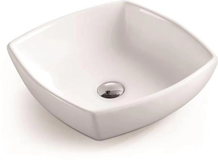 Раковина SantiLine SL-1044 42x42 на столешницу керамическая Белый