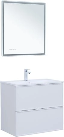 Тумба под раковину Aquanet Арт 75 белый матовый