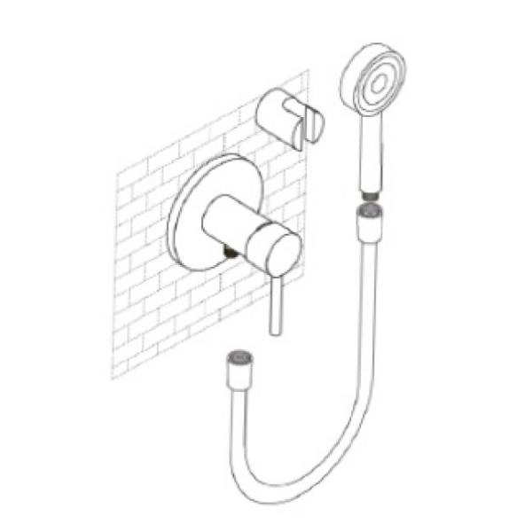 Смеситель для ванны KAISER Merkur (26317) с душем хром