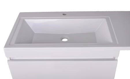 Тумба напольная Style Line Даллас 140, 3 ящика, Люкс белая