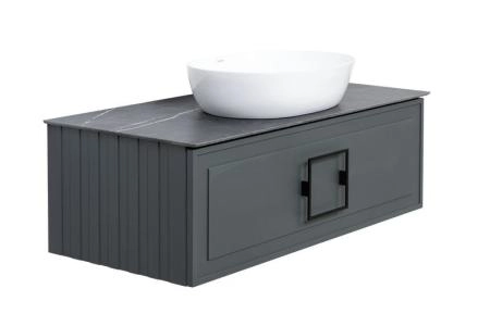 Столешница La Fenice Granite Black Olive Light Lappato 100 см , Черная Керамогранит