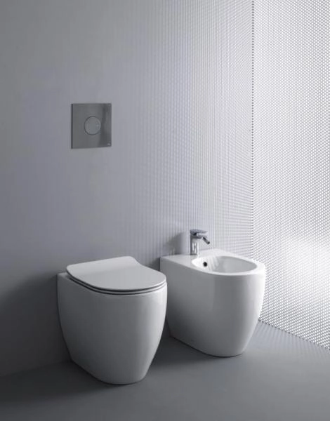 Унитаз напольный AXA GLOMP 0201401  NoRim безободковый приставной