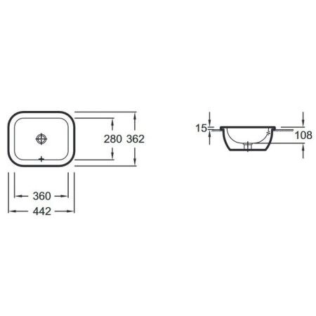 Раковина Jacob Delafon VOX EYD102-00 46 см встраиваемая